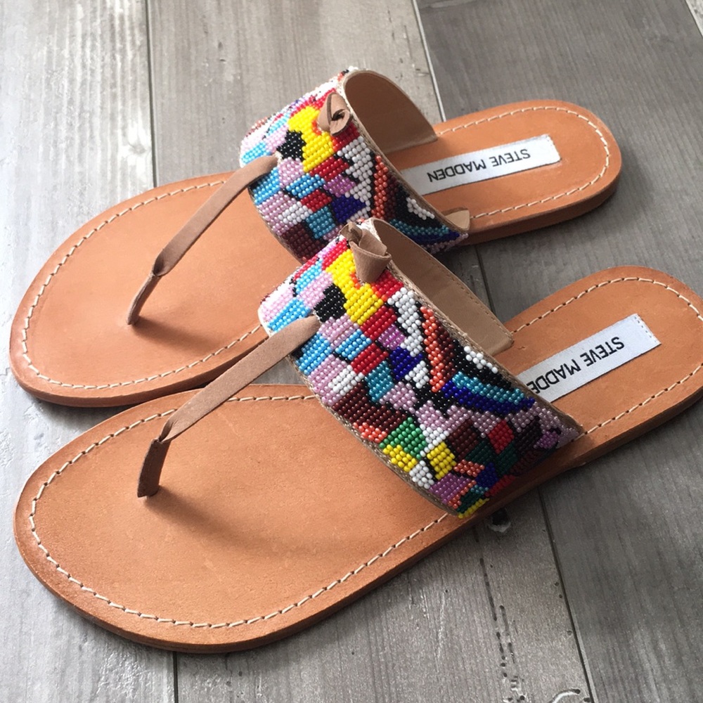 Brand new-Steve Madden Olivia Beaded Sandals